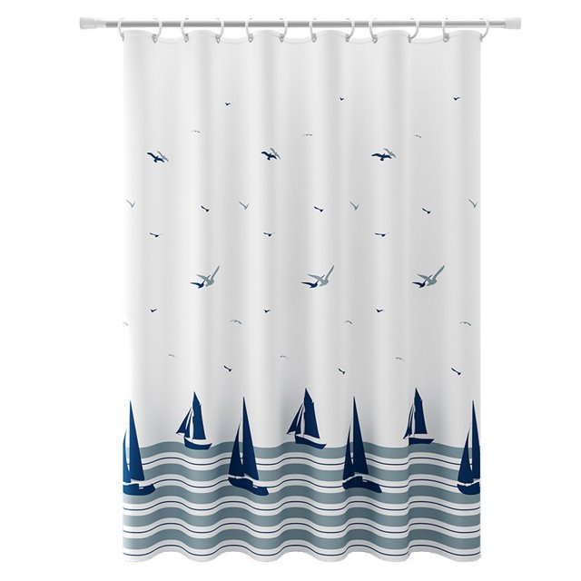 Cortina de Ducha Impermeable 180x200,Hecha de Poliéster Tejido Pesado Lavable, Cortinas de Ducha a Prueba de Moho con Anillos de Cortina de Ducha ABS para Bañera y Baño XianweiShao 8390611784089