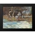 thumbnail image 2 of Calcasola, Stephen 18x15 Black Modern Framed Museum Art Print Titled - Cows Grazing-Somerset III, 2 of 5