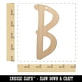 thumbnail image 2 of Letter B Uppercase Felt Marker Font Wood Holiday Christmas Tree Ornament Unfinished DIY Pre-Drilled Craft, 2 of 7