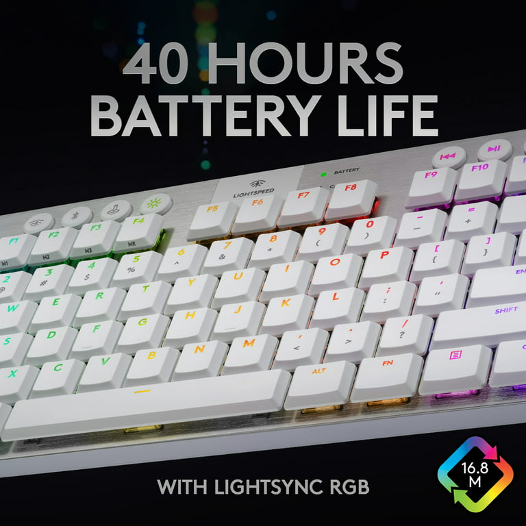 Logitech G G915 Tenkeyless Lightspeed Blanc (Tactile Version) - Clavier PC  - Garantie 3 ans LDLC