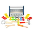 thumbnail image 3 of Juego de herramientas de madera para niños pequeños, juguetes de construcción Montessori, kits de herramientas de construcción de modelos de juego de, 3 of 9
