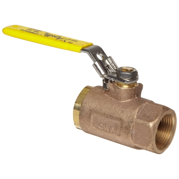 Apollo 70-100 Series Bronze Ball Valve with Automatic Drain, Two Piece, Inline, Latch-Lock Lever, 1" NPT Female CA3