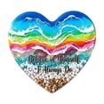 thumbnail image 2 of Heart Shaped Resin Ocean Wave Ornament – Handmade Beach Heart Keepsake with Sand & Shell Details, Romantic Tabletop Decor for Lovers, Valentine’s Day & Anniversary Gift, 2 of 9