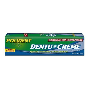2 Pack - Polident Dentu-Creme Denture Toothpaste, 3.9 Oz Each
