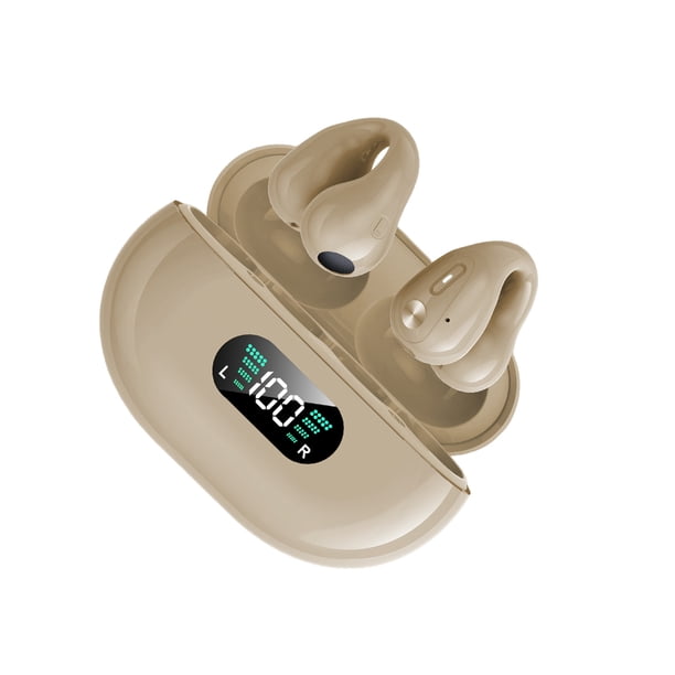 Tholdsy Auriculares inalámbricos Auriculares Control táctil Cancelación de ruido Auriculares de conducción ósea Auriculares de sonido Cables de audio/vídeo Caqui