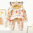 thumbnail image 2 of TOWED22 Toddler Boys Girls Pajamas Truck Cotton Kids Graphic 2 Piece Truck Pjs Fall Winter Sleepwear Clothes Sets 3 6 9 12 18 24 Months 2 3 4 5 6 7 8 9 Years(Orange,4-5 Y), 2 of 4