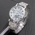 thumbnail image 6 of Resicozy Casual Stainless Watchea for Men Big Face Quartz Watch Classic Numeral Dial Dress Watch Silver, 6 of 7