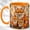 Orange, variant on Crystal Fox Family Coffee Mug, Woodland Fox Mug, Ceramic 11 oz
