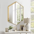 thumbnail image 2 of Soges Bathroom Medicine Cabinet with 3 Adjustable Storage Shelves, Wall Mounted Mirror Cabinet, Built-In Mirror Cabinet Medicine Cabinet, Hexagonal Bathroom Mirror Cabinet, 24x34 Inches, Gold, 2 of 10