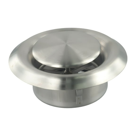 Wall Air Vent Outlet Stainless Steel Metal Cover Exhaust Grille 100 125 150mm For Tumble Dryer Vents And Hoses Bathroom Vents