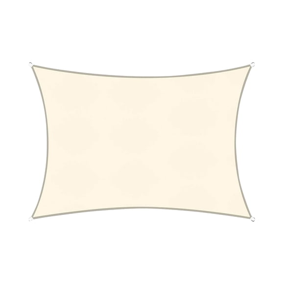 Outdoor Sun Shade Sail Breathable Fabric Reinforced Edges Punch Holes Easy Installation for Patio Garden Camping Beach Sun Protection