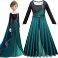 thumbnail image 3 of Frozen princesa Anna disfraz niños capa vestido Cosplay niñas ropa traje, 3 of 3