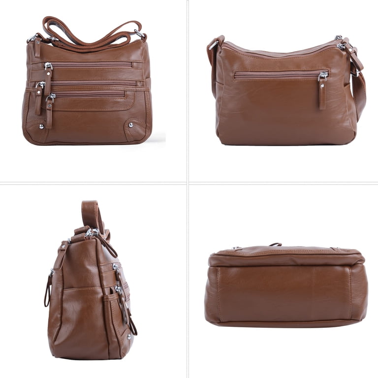 Ailongcity Waterproof Crossbody Satchel Bag, Brown photo 3
