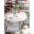 thumbnail image 4 of Outdoor Tablecloth with Umbrella Hole and Zipper, Thanksgiving Round Table Cloth 60 Inch Waterproof Tablecloth, Fall Maple Lea Farmhouse Autumn Picnic Table Cover for Patio Camping, 4 of 7