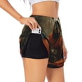 thumbnail image 3 of Lsque Jungle Meditating Panda Printed Women's Running Shorts with Liner Pockets,Elastic Quick Dry Workout Athletic Gym Yoga Shorts,Womens High Waist Shorts-Medium, 3 of 9