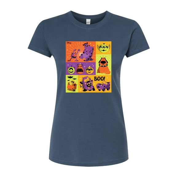 Disney Pixar - Halloween Movies Grid - Juniors Fitted Graphic T-Shirt