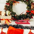 thumbnail image 3 of 2 adornos navideños de trineo en miniatura de madera, estilo vintage, colgantes navideños., 3 of 8