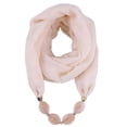 thumbnail image 4 of HNMKIU Women Ethnic Style Necklace Pendant Scarf Soft Fashionable Wrap Accessory for Casual Daily Wear ,Beige, 4 of 4
