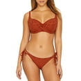 thumbnail image 4 of Freya Womens Sundance Underwire Sweetheart Padded Bikini Top, 32F, Burnt Amber, 4 of 4