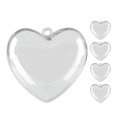thumbnail image 3 of MLINS 5pcs Clear Heart Ornament Refillable Heart Ball Pendant for Valentines Day Plastic Fillable Heart Balls Ornaments, 3 of 4