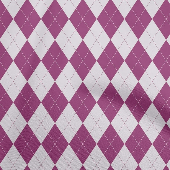 oneOone Viscose Chiffon Purple Fabric Argyle Dress Material Fabric Print Fabric By The Yard 42 Inch Wide