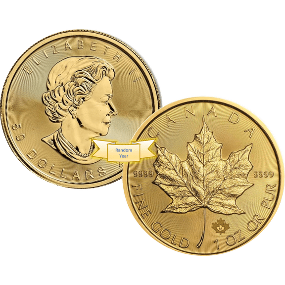 Canada 1 oz Gold Maple Leaf .9999 Fine (Random Year)