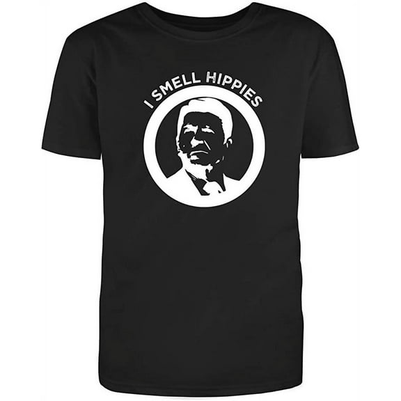 I Smell Hippies Novelty Adult Humor Sarcastic Funny Unisex Black T Shirt