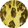 thumbnail image 1 of Ahgly Company Indoor Round Patterned Bright Gold Yellow Area Rugs, 7' Round, 1 of 6