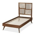 thumbnail image 3 of Baxton Studio Gemma Walnut Brown Finished Wood Twin Size Platform Bed, 3 of 9