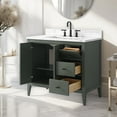 thumbnail image 4 of Vanity Art 36" Double Door Bathroom Vanity with Sink, Freestanding Storage Cabinet with Engineered Marble Top, Flip Down Tray, Drawer, and Shelf, 4 of 6