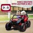 thumbnail image 3 of Eastvita 24V 2-Seater UTV Ride-On Car for Kids, 4WD, 4x75W Motors, Leather Seats, Music, Lights, 3 of 6