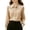Khaki, variant on Button Down Shirts for Women Contrast Collar Long Sleeve Casual Office Work Blouse,Sizes S-2XL