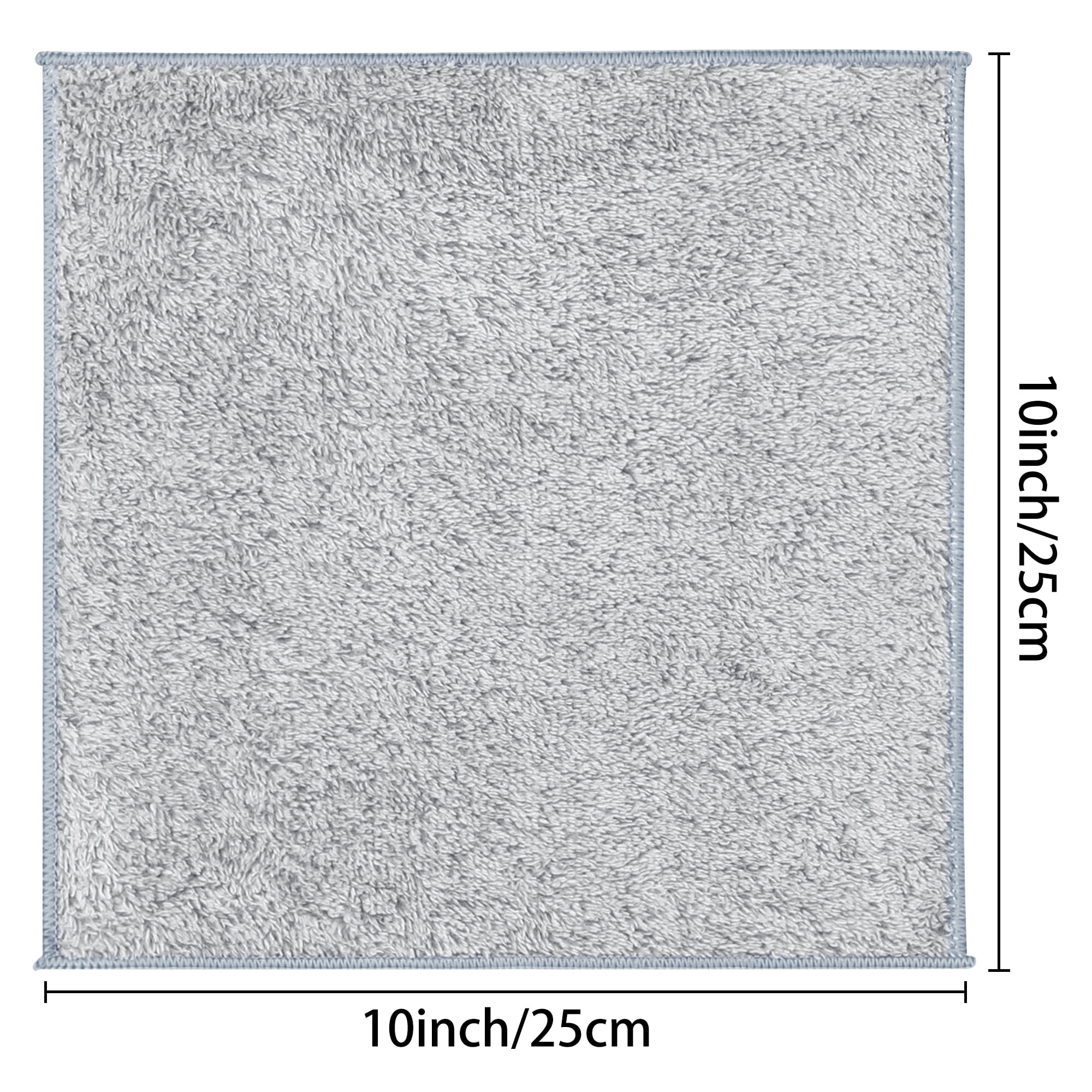 Unique Bargains Gray Microfiber Absorbent Lint Free Cleaning Rags 12 10"x10"