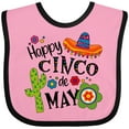 thumbnail image 3 of Inktastic Happy Cinco de Mayo- Sombrero, Cactus, Flowers Boys or Girls Baby Bib, 3 of 4