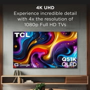 TCL 85 Q Series QLED 4K UHD HDR Smart Google TV (NEW 2025) - Dolby Vision, Dolby Atmos, Motion Rate 240, HDR 10+, Auto Game Mode - 85Q51K