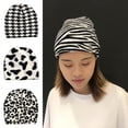 thumbnail image 2 of Opolski Bonnet d'Hiver Doux Mode Chaud Imprimé Zèbre Vache Léopard pour Femmes, 2 of 8