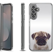 Shockproof Protective Phone Case Cover for Samsung Galaxy S25 FE, by OneToughShield - Pug Face
