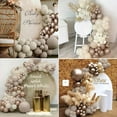 thumbnail image 3 of AOWEE Double Stuffed White And Beige Balloons Garland Blush Ivory Apricot Balloons Cream White Sand Balloons Arch Kit for Boho Party Baby Shower Netural Gender Reveal Birthday Baptism Decorations, 3 of 9