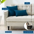 thumbnail image 4 of Tufted Sofa, Fabric, Beige, Modern Contemporary Urban Design, Living Lounge Room Hotel Lobby Hospitality, 4 of 9