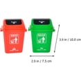 thumbnail image 2 of Mini Curbside Garbage 4pcs Garbage Trash Cans with 108pcs Sorting Cards Curbside Vehicle Garbage Bin Trash, 2 of 8