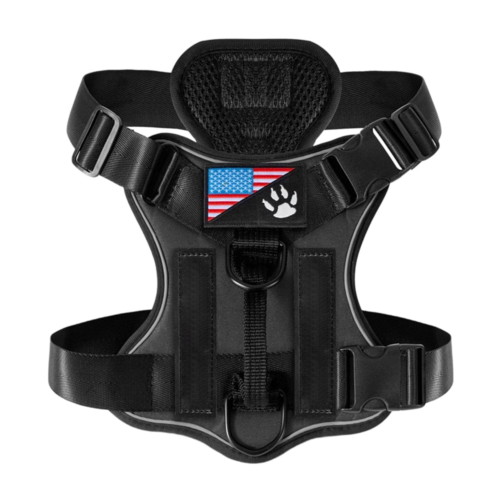 No Pull Dog Harness for Large and Medium Dogs, Heavy Duty Adjustable Reflective Dog Vest Harness with Customizable for Night Walking Outdoor Training
