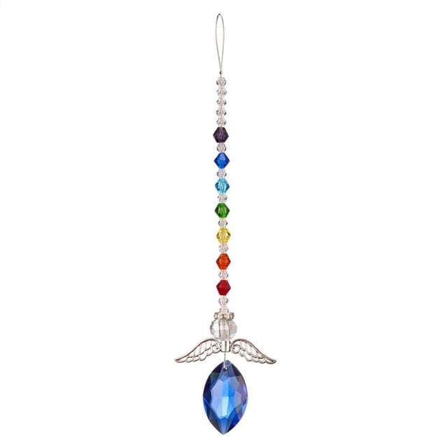 Crystalsuncatcher colgante de cristal ángel chakra arcoíris fabricante ángel guardián ornamento decoración de ventana