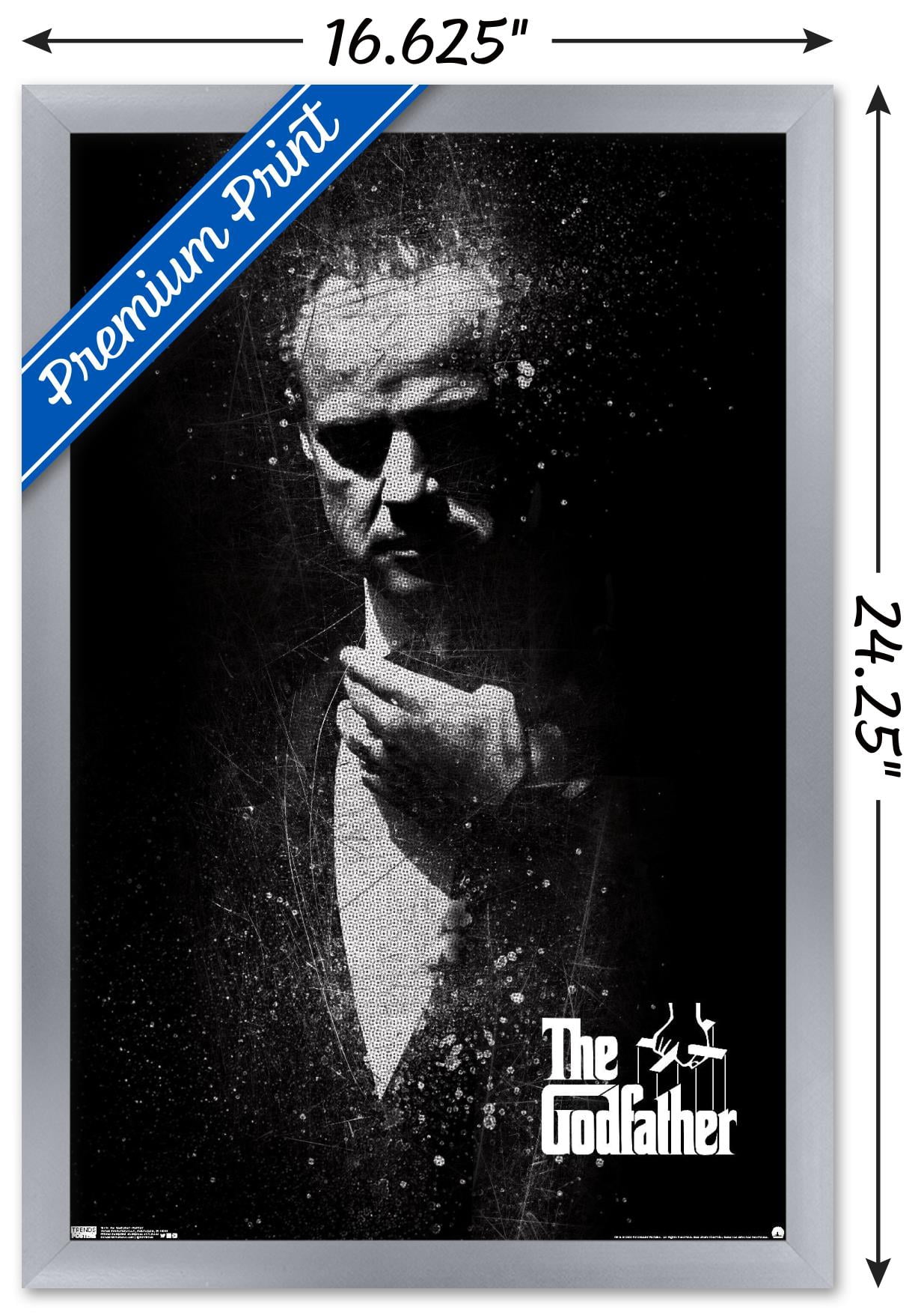 The Godfather - Portrait Wall Poster, 14.725" x 22.375", Framed