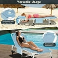 thumbnail image 6 of Lilypelle 3 in 1 Sun Tanning Chair Oversized with Mat & Face Arm Hole, 5-Position Heavy Duty Folding Chaise Outdoor Lounge Chair w/ Pillow, for Beach, Pool, Lawn, Yard, Patio, 6 of 10