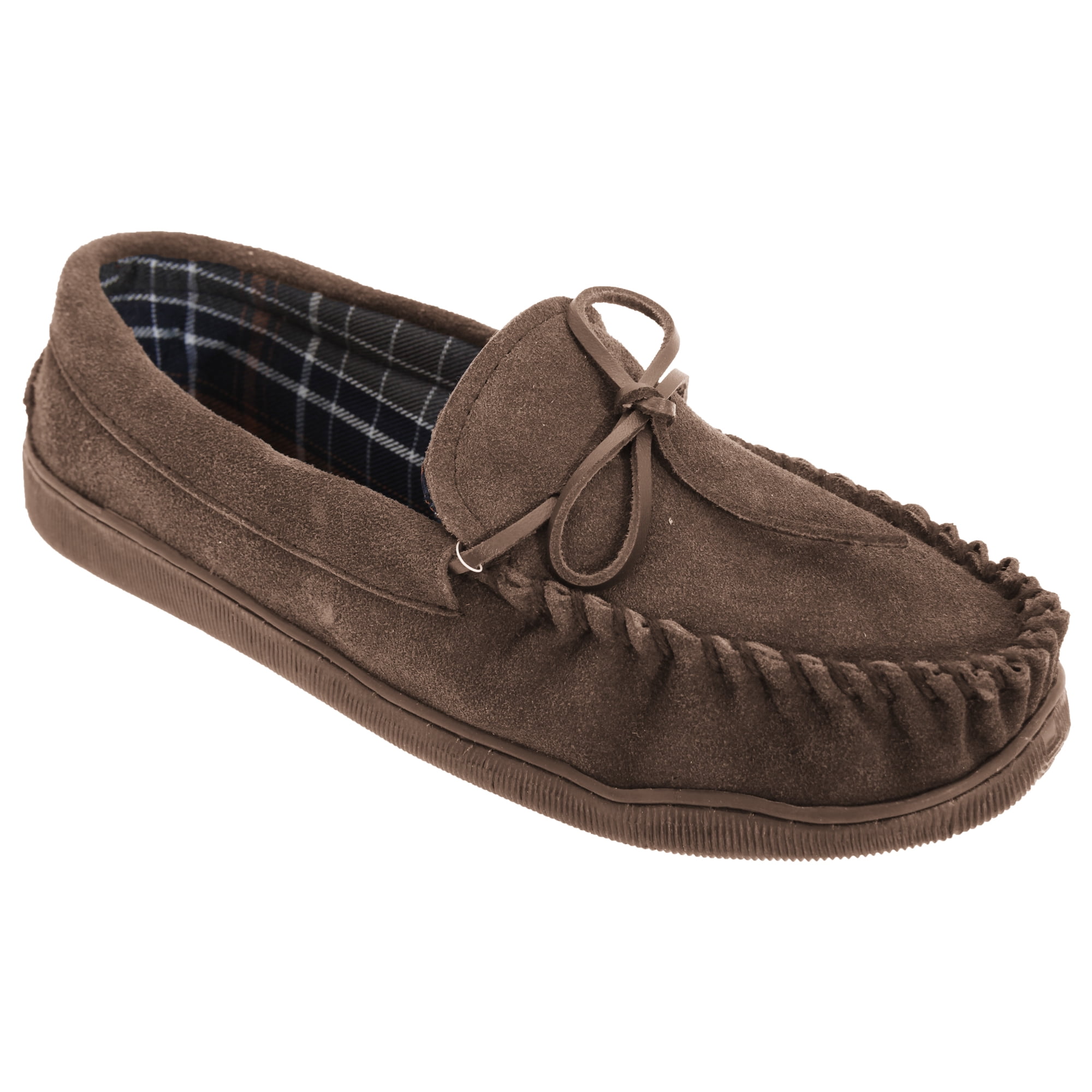 Mokkers JAKE Mens English Made Faux Fur Lined Moccasin Stitch Slippers No Sole 