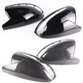 thumbnail image 3 of Black-1-For Mercedes-Benz C-class W205 E-class W213 GLC-class X253 S-class W222 W238 ABS bright black car rearview mirror cover trim LHD, 3 of 7