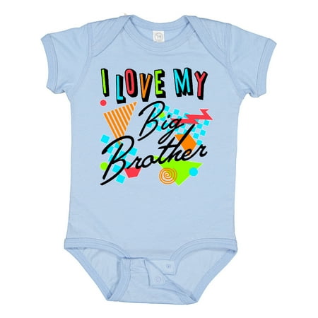 

Inktastic I Love My Big Brother- 80s Retro Style Gift Baby Boy or Baby Girl Bodysuit