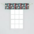 thumbnail image 2 of Ambesonne Birds Window Valance, Colorful Branches Stripes, 54" X 12", Plum Turquoise and Salmon, 2 of 3