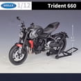 thumbnail image 4 of WELLY 1:12 2021 Triumph Trident 660 Alloy Racing Motorcycle Model Diecast Metal Street Motorcycle Model Simulation Kids Toy Gift, 4 of 6