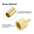 thumbnail image 4 of 5 Pack Brass Hose Barb Fittings, 1/8" Bard x 1/4" NPT Female Hose Connector, 4 of 6